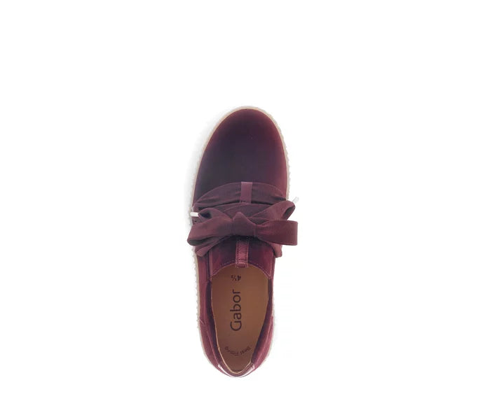 Gabor Bow Sneaker Merlot Suede