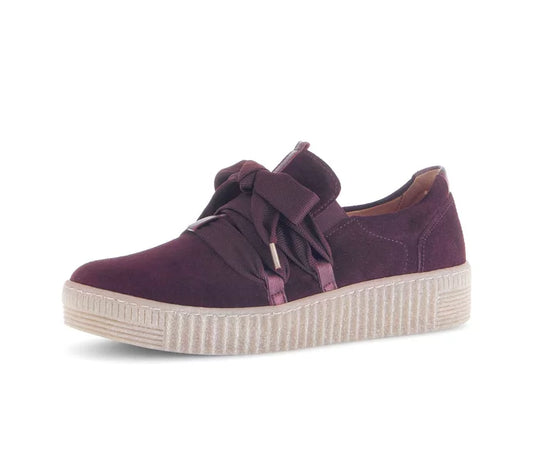 Gabor Bow Sneaker Merlot Suede