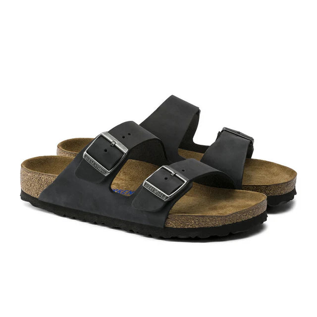 Birkenstock Arizona Black Oiled Soft Footbed