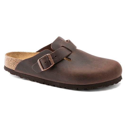 Birkenstock Boston Habana Oiled Leather Original Footbed