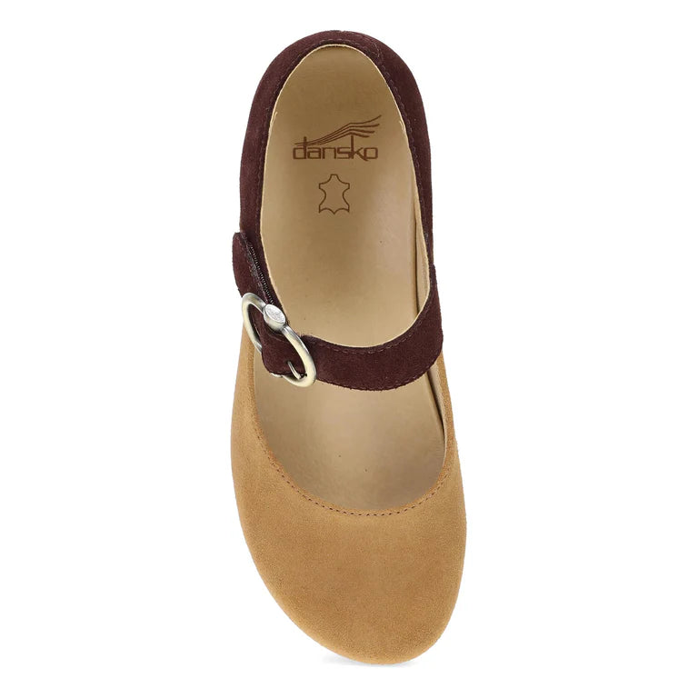 Dansko Bonny Mary Jane Tan/Mulberry Burnished Nubuck