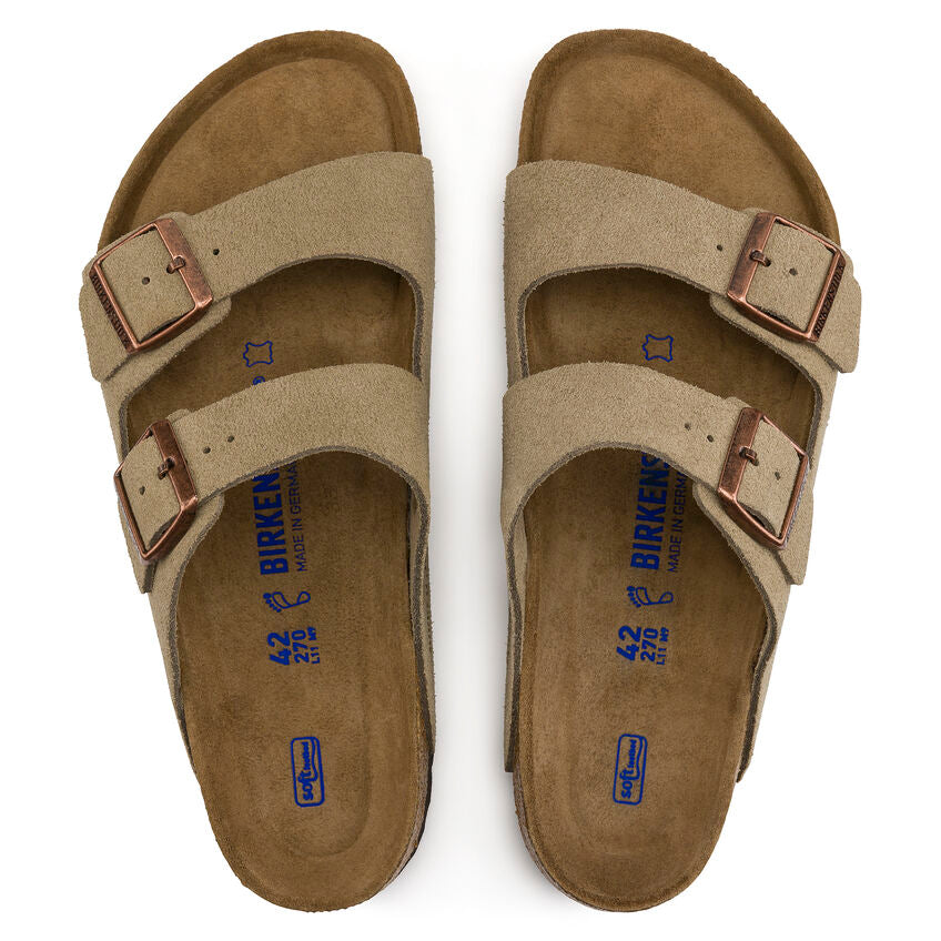 Birkenstock Arizona Taupe Suede Soft Footbed