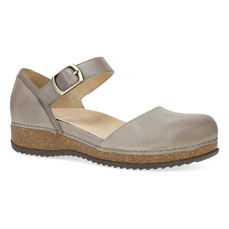 Dansko Mae Taupe Burnished Suede