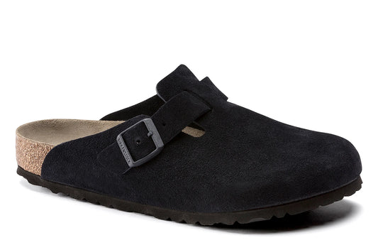 Birkenstock Boston Soft Footbed Midnight Suede