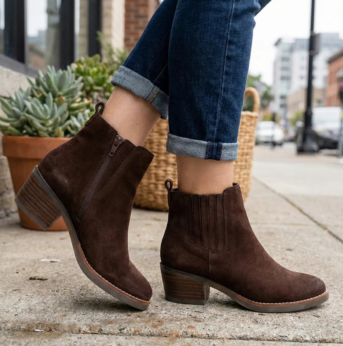 Eric Michael Sahara Brown Suede