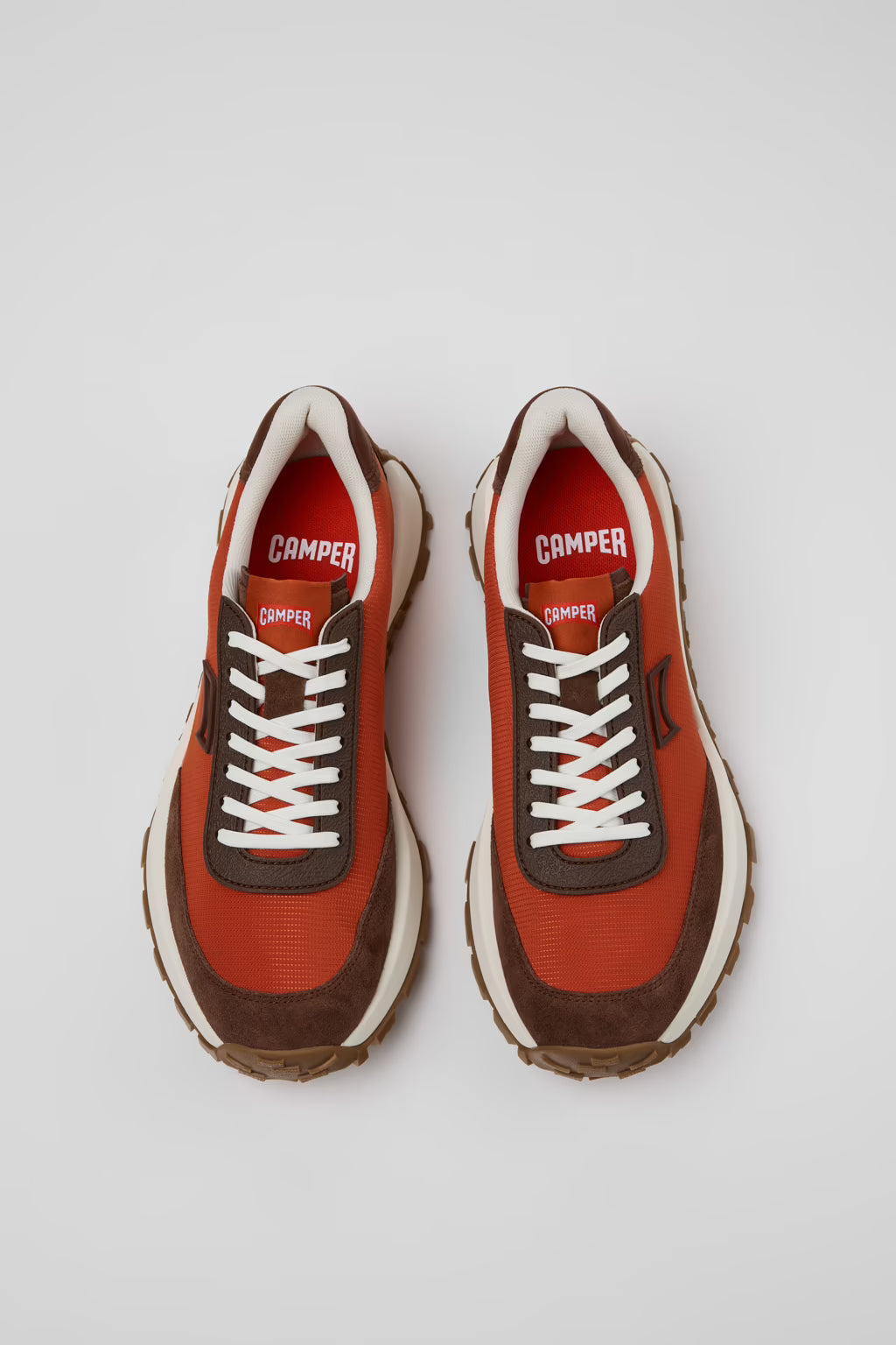 Camper Drift Trail Red/Brown Textile and Nubuck