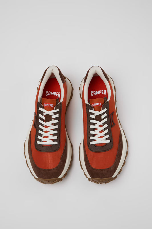 Camper Drift Trail Red/Brown Textile and Nubuck