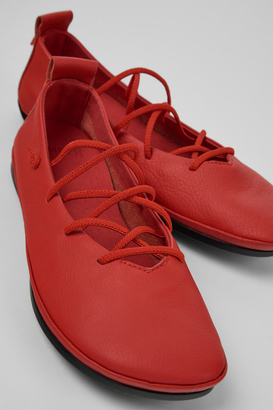 Camper Right Nina Lace Up Ballet Red