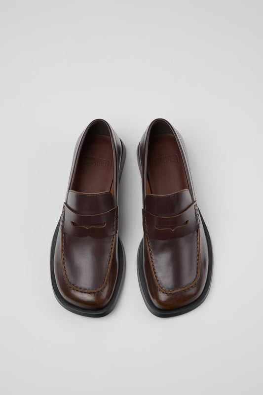 Camper Donna Brown Leather Moc
