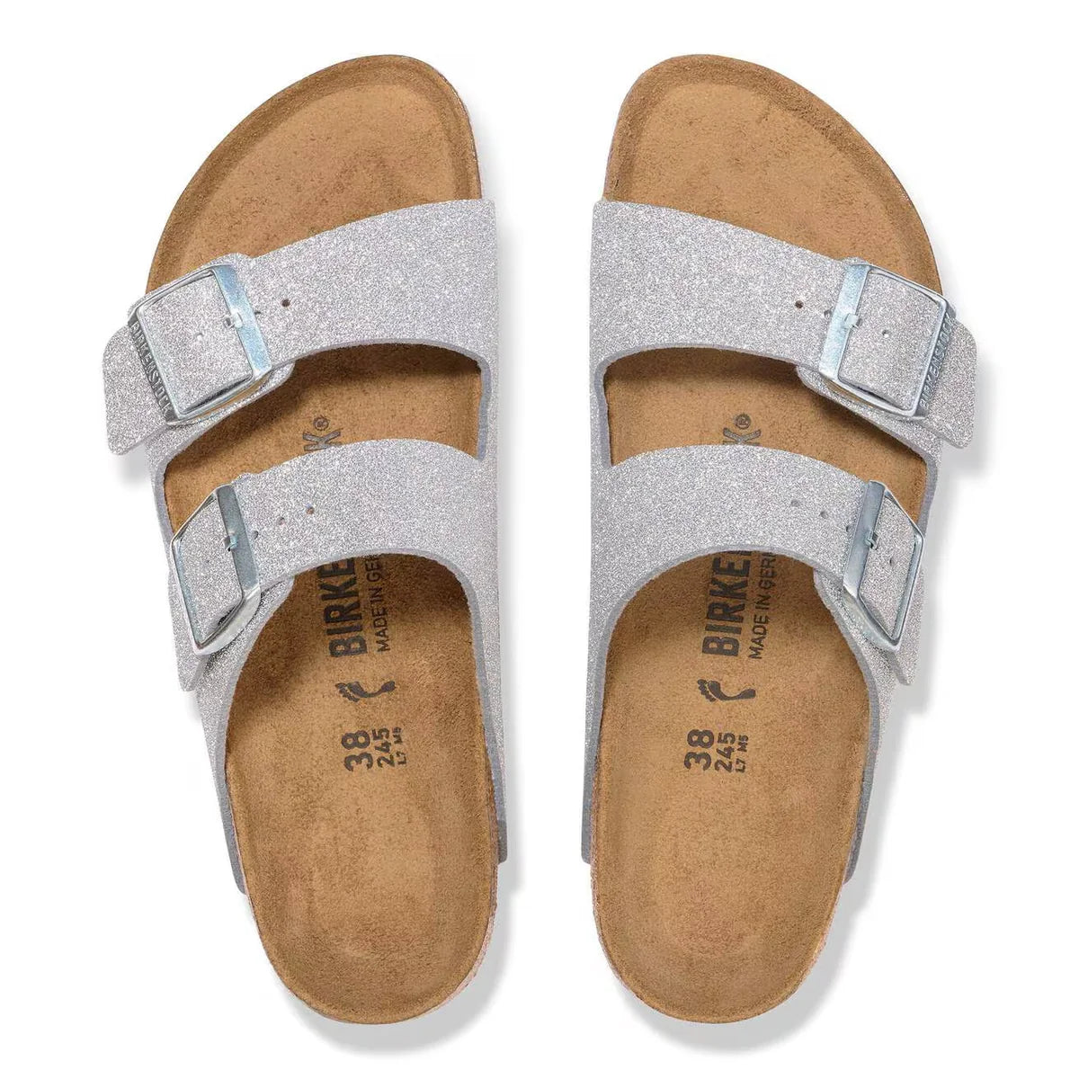 Birkenstock Arizona Shiny Glitter Silver