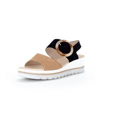 Gabor Yeo Wedge Sandal Navy/Caramel