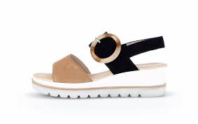 Gabor Yeo Wedge Sandal Navy/Caramel