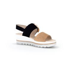 Gabor Yeo Wedge Sandal Navy/Caramel