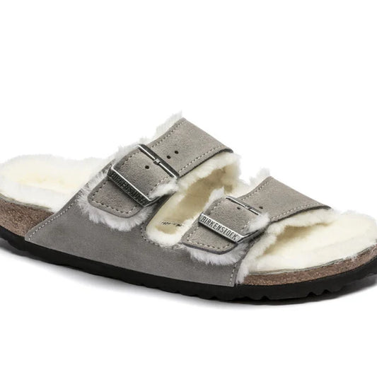 Birkenstock Arizona Shearling Stone Coin