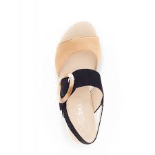 Gabor Yeo Wedge Sandal Navy/Caramel