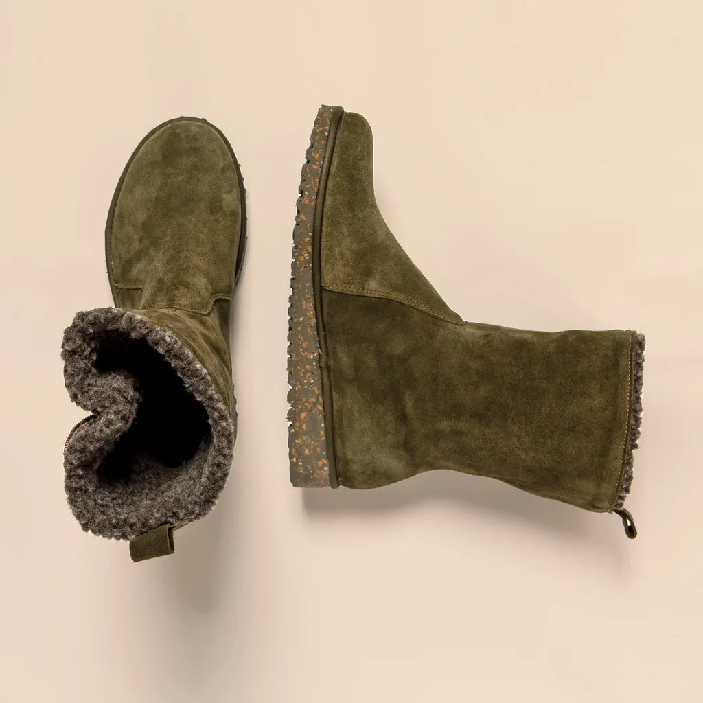 El Naturalista Felsen Zip Boot Forest Silk Suede